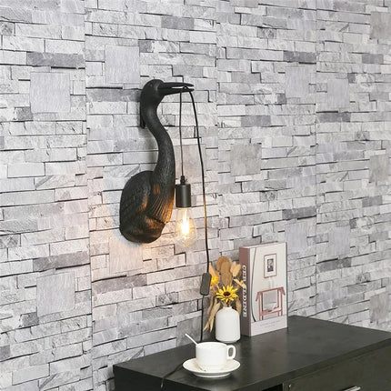 Applique murale design nordique en résine grue décorative — LZ4N7Q2