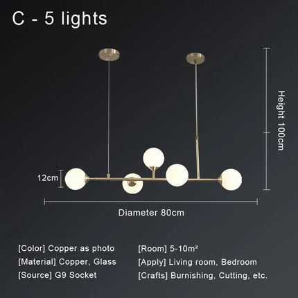 Lustre suspension LED au design nordique moderne — LZ4P9X