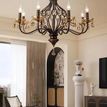 Lustre vintage en cristal LED pour hôtel et restaurant — LZ4P9XJ