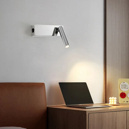 Applique murale chrome avec lecture et angle réglable — LZ4X9T2