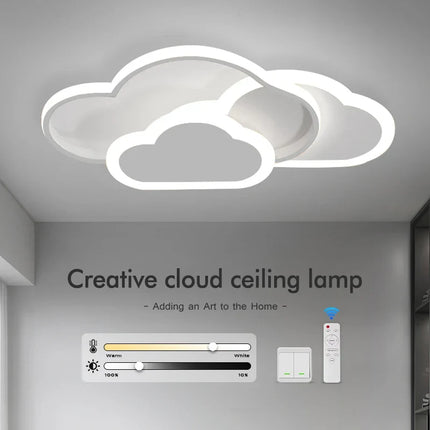 Plafonnier LED ultra mince design nuages pour pièces variées — LZ4X9Q2