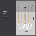 6 light Gold / White light