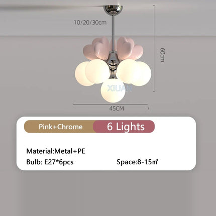 Lustre enfant avec bulle en forme de cœur — LZ4X9JQ