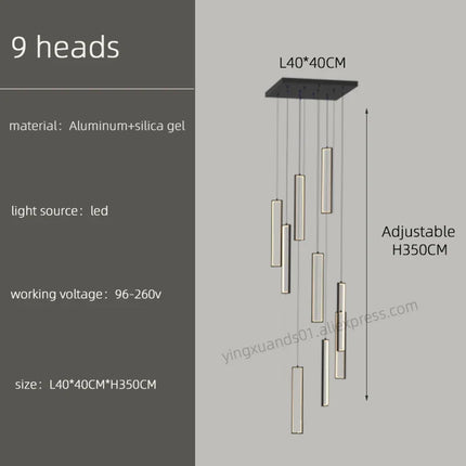 Lustre suspension moderne style loft pour intérieur élégant — LZ4X9M