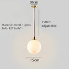 1 boule blanche / Lumière chaude