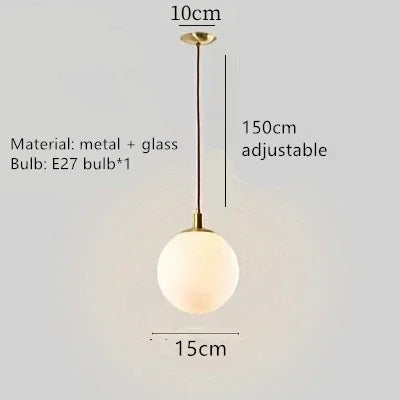 Lustre suspension en verre avec éclairage LED pour décoration moderne — LZ4N7Q2