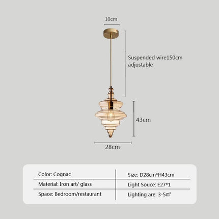 Suspension industrielle en verre élégante — LZ4D9XQ