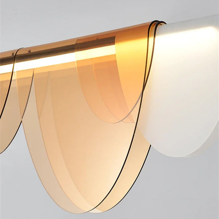 Lustre nordique moderne en acrylique avec verre coloré LED — LZ4P9XQ