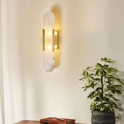 Applique murale design en cuivre et marbre naturel pour intérieur — LZ4X9J
