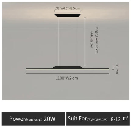 Lustre LED moderne pour bar, cuisine et studio — LZ4X9P2