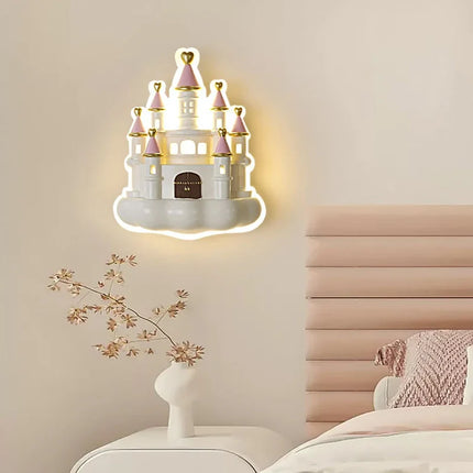 Applique murale LED château dessin animé pour chambre enfant protection yeux — LZ4X9J