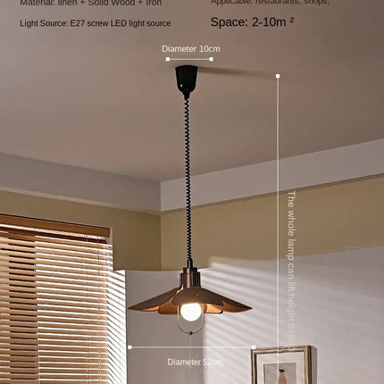 Suspension en bois style wabi-sabi pour restaurant et bar — LZ4X9M