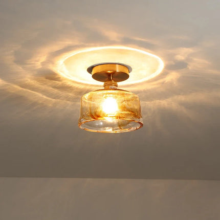 Plafonnier LED en verre style nordique industriel décoratif — LZ4P9XQ