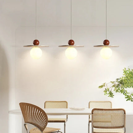 Suspension en pierre naturelle avec globe en verre pour cuisine et chambre — LZ4X9M