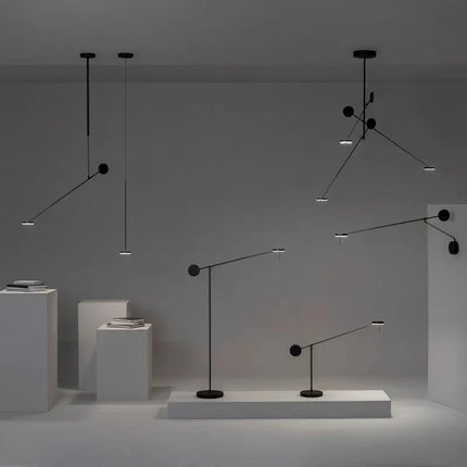 Lampadaire LED minimaliste rotatif pour lecture — LZ4X9P2