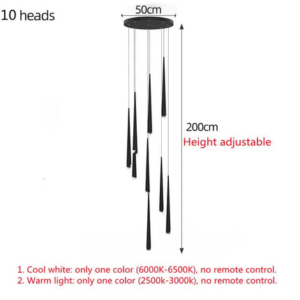 Lustre suspension LED postmoderne en cristal nordique — LZ4X9Q2