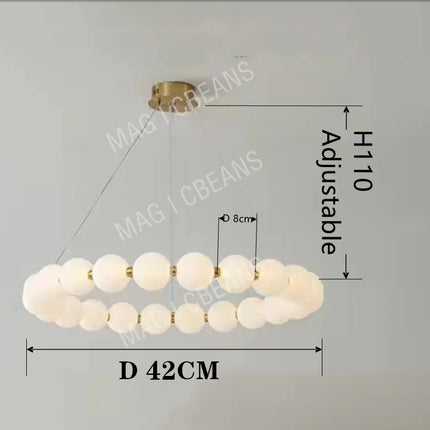 Lustre nordique en forme de haricot magique