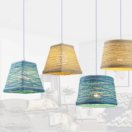 Suspension LED moderne en rotin pour intérieur créatif — LZ4X9P2