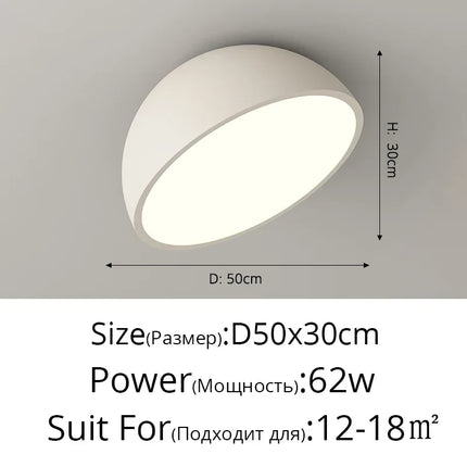 Plafonnier rond moderne à intensité variable style nordique — LZ4X9T2
