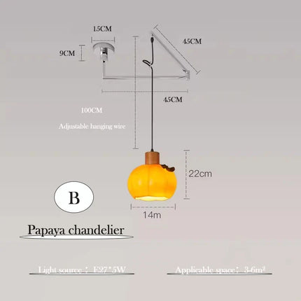 Lustre minimaliste extensible avec bras pivotant pliable — LZ4X9J