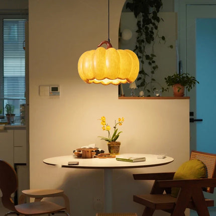 Lustre LED style japonais rétro Wabi Sabi en forme de citrouille pour restaurant — LZ4X9P