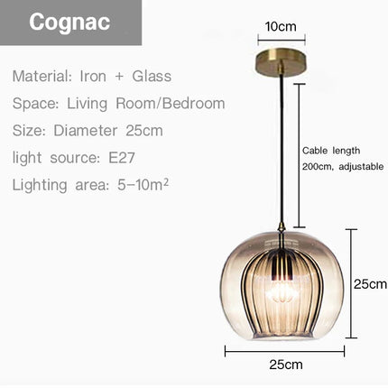 Suspension en verre au style nordique moderne pour intérieur — LZ4X9T