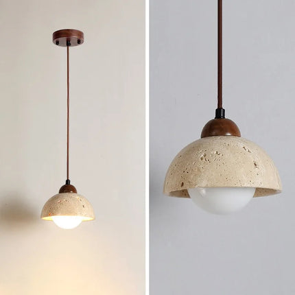 Lustre suspension en bois avec éclairage LED intégré — LZ4P9XJ