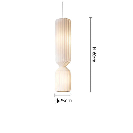 Lampadaire plissé nordique wabi sabi lampe en tissu blanc pour salon chambre Loft décor LED coin longue bande lumière sur pied