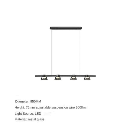 Lustre suspension en verre italien pour intérieur moderne minimaliste — LZ4X9T2