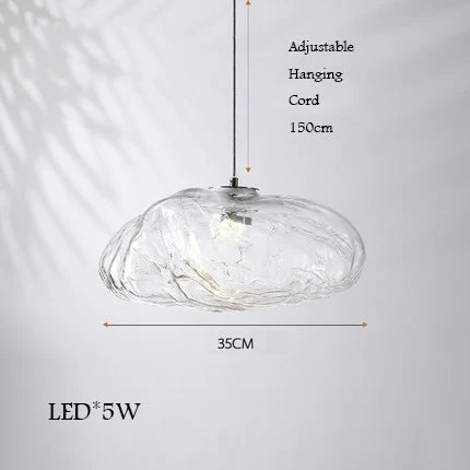 Lustre en verre design nuage décoratif pour intérieur de villa — LZ4X9M2