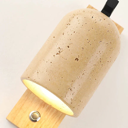 Applique murale LED en pierre naturelle avec interrupteur pour hôtel — LZ4X9P2