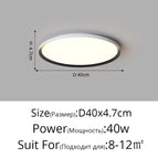Rond D40x4cm 40W / Blanc froid Pas de télécommande