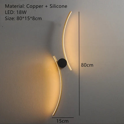 Applique murale LED en laiton pour éclairage décoratif moderne — LZ4X9T2