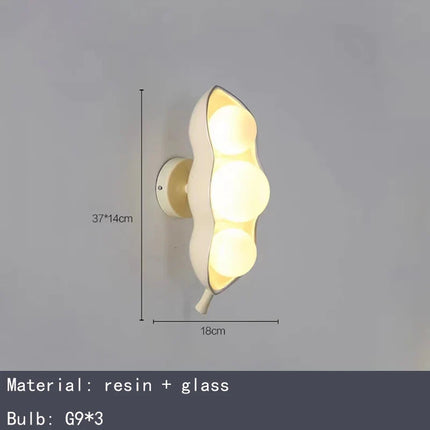 Lustre en verre à pois avec éclairage en résine créative — LZ4X9J