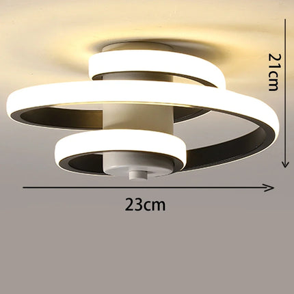 Plafonnier LED spirale au design moderne minimaliste — LZ4G7Q2