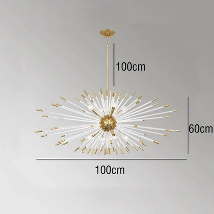 Lustre LED design cristal motif pissenlit pour intérieur — LZ4X9B