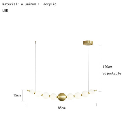 Suspension LED ronde en laiton, cuivre et aluminium décorative — LZ4M7Q2N