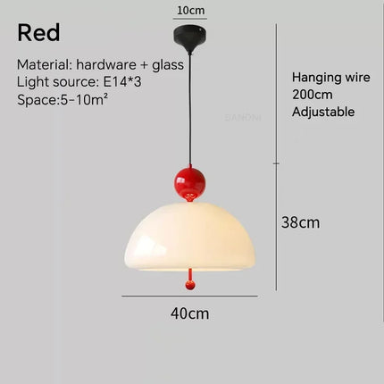 Lustre suspension rétro médiéval en verre crème pour intérieur élégant — LZ4XJ9