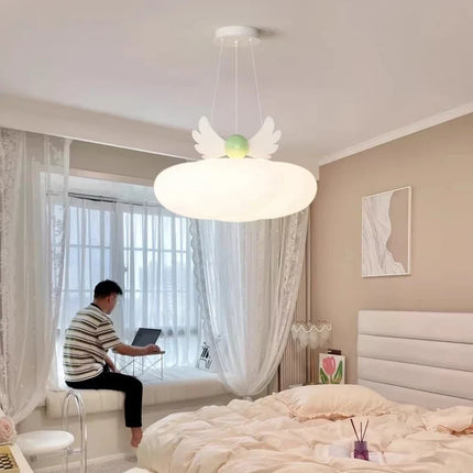 lustre mignon nuage ailes d'ange pour chambre de bébé