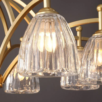 Lustre rétro en verre pour une ambiance élégante et lumineuse — LZ4G7XQ