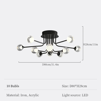 Lustre suspension créatif pour décoration moderne et artistique — LZ4X9M