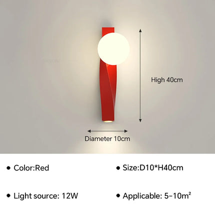 Applique murale LED au design nordique pour décoration intérieure — LZ4X9P2