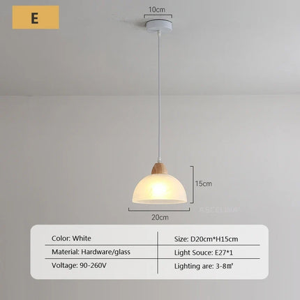 Suspension en verre au design nordique pour intérieur moderne — LZ4X9P
