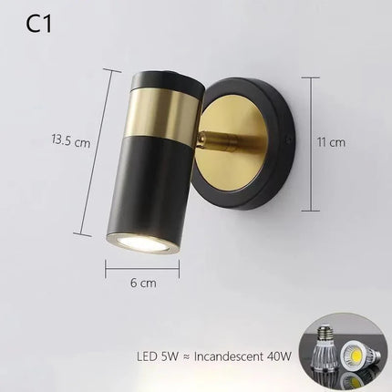 Applique murale LED nordique avec éclairage réglable — LZ4G7XQ