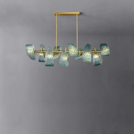 Suspension en verre bleu design pour couloir et chambre — LZ4X9T