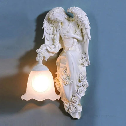 Applique murale LED nordique décorative ange sirène en résine — LZ4X9T2