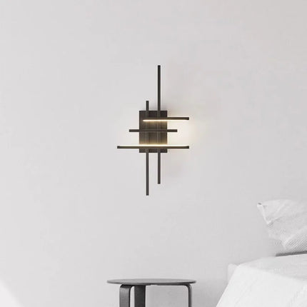 applique murale led minimaliste en laiton