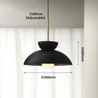 Noir / Pas d'ampoules / D340xH160mm