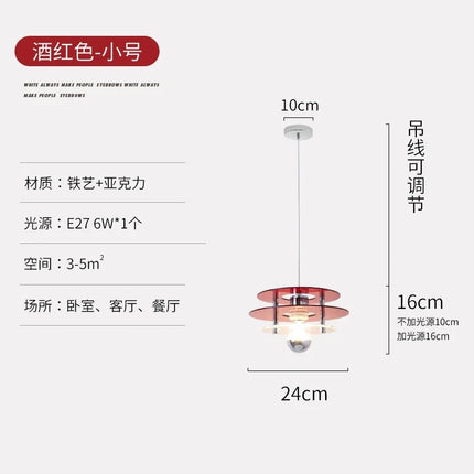 Suspension acrylique design OVNI style nordique pour intérieur — LZ4X9P