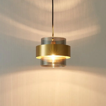 Lustre LED nordique en verre doré pour décoration intérieure — LZ4X9P